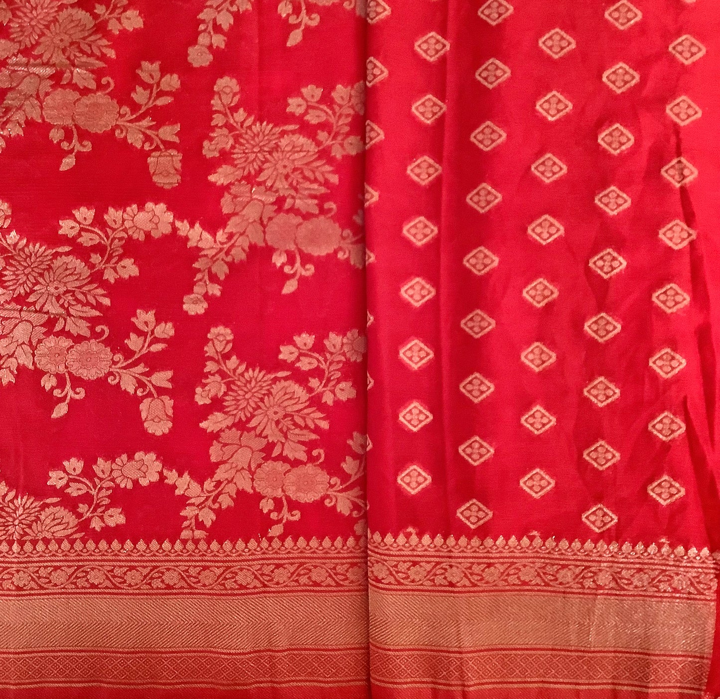Red Banarasi Jaal Georgette Saree