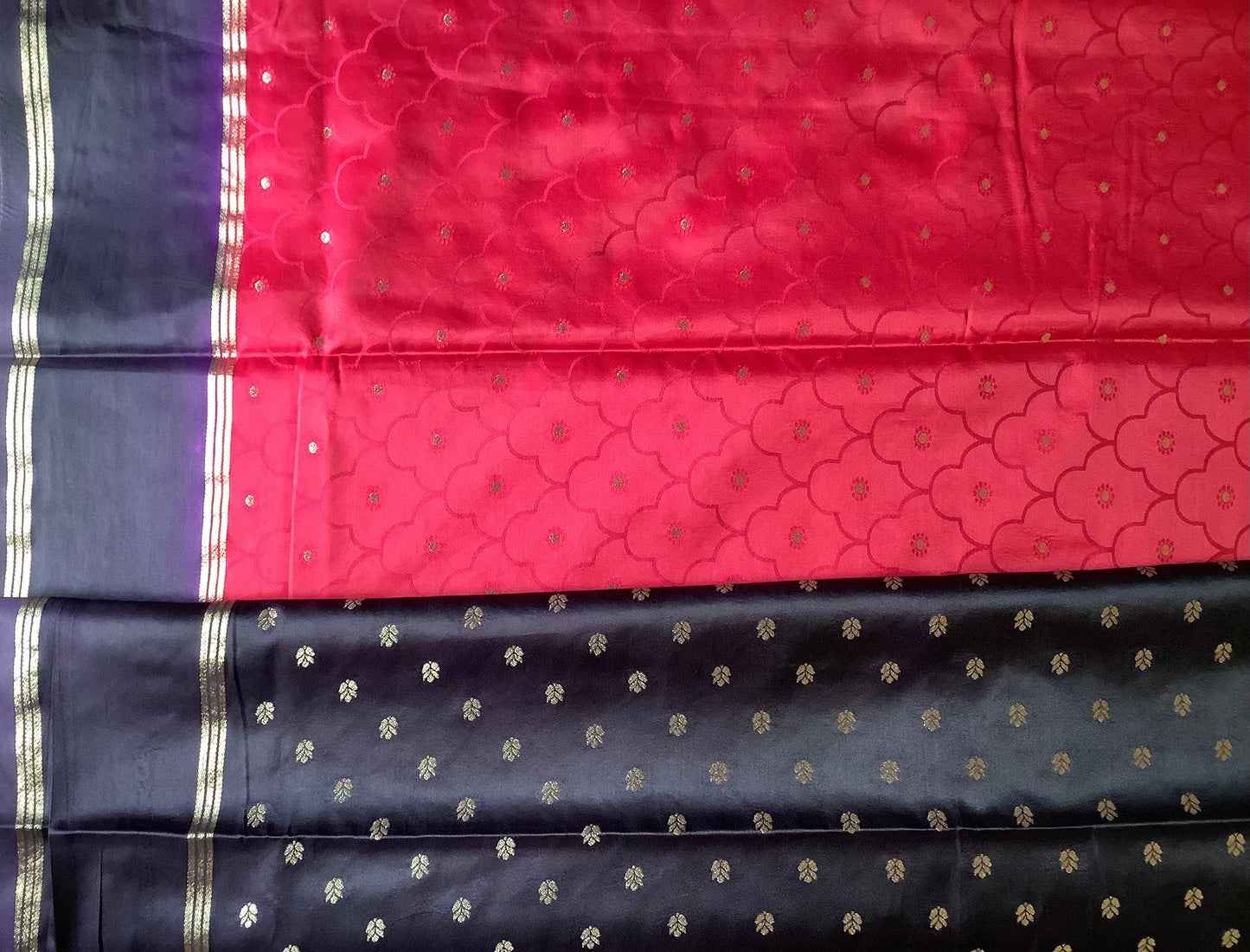 Red Bentex Border Semi Silk Saree
