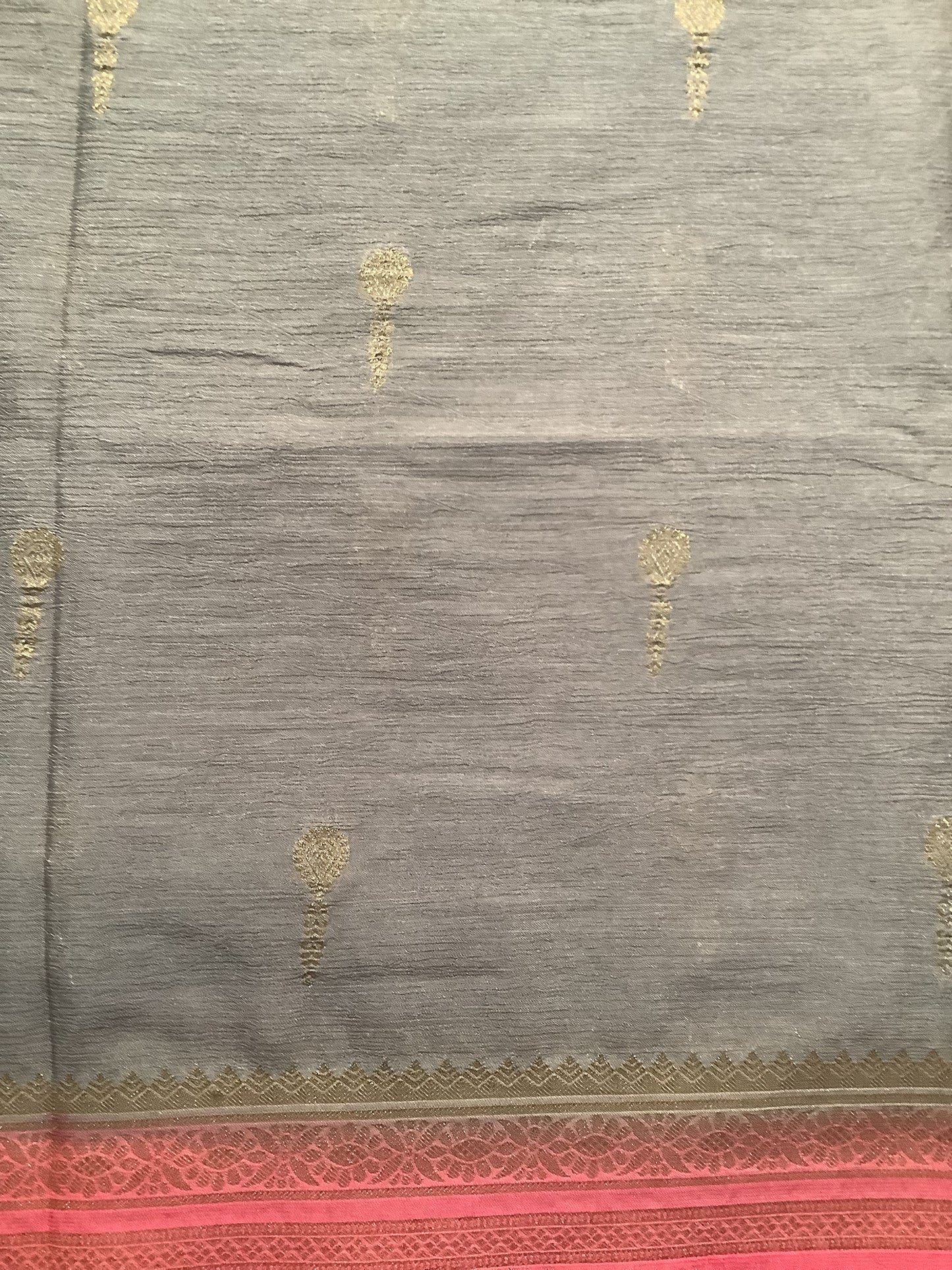 Ash Grey Banarasi Georgette Saree