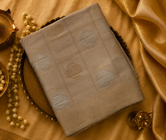 Beige Banarasi Georgette Saree