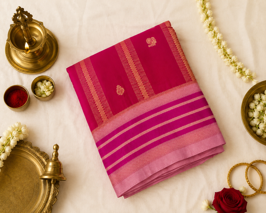 Red Banarasi Georgette Saree