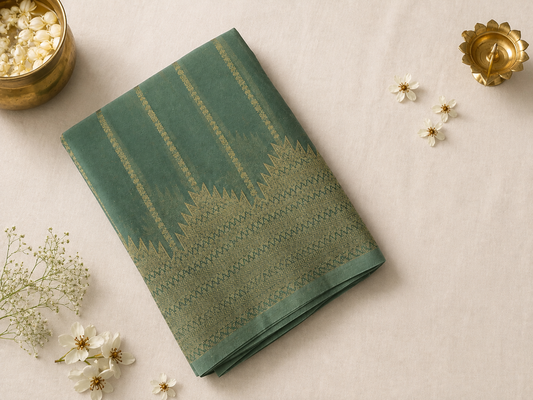 Sea Green Georgette Saree