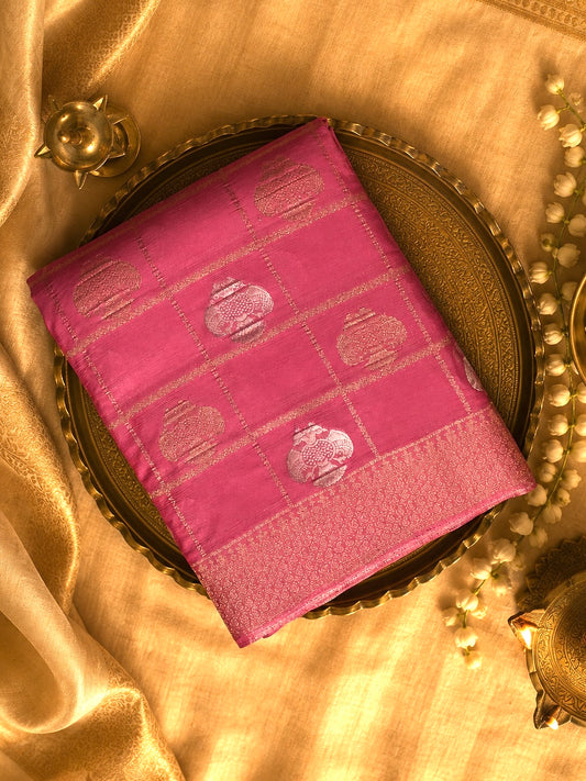 Pink Saree Banarasi Georgette  Saree