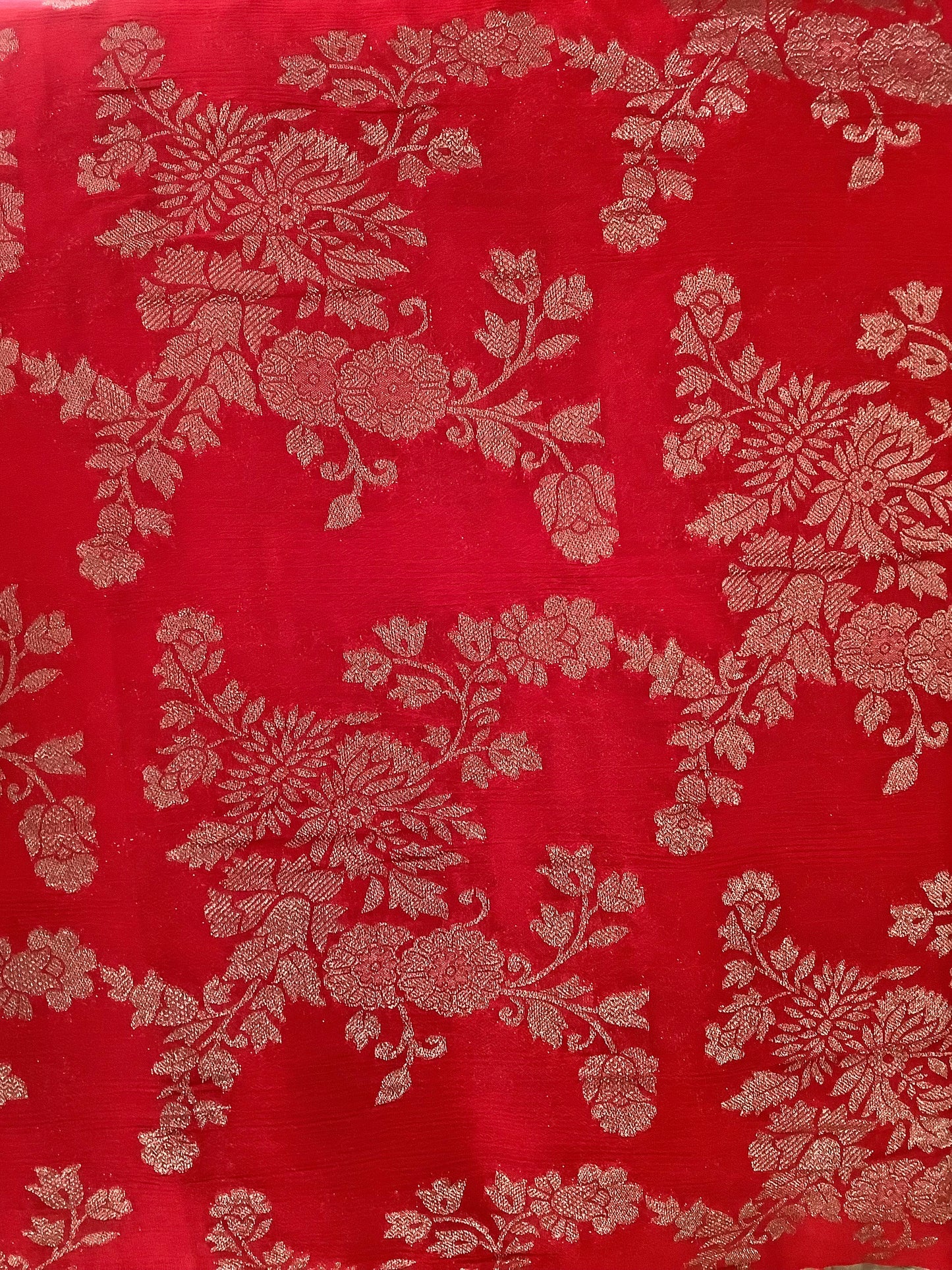 Red Banarasi Jaal Georgette Saree