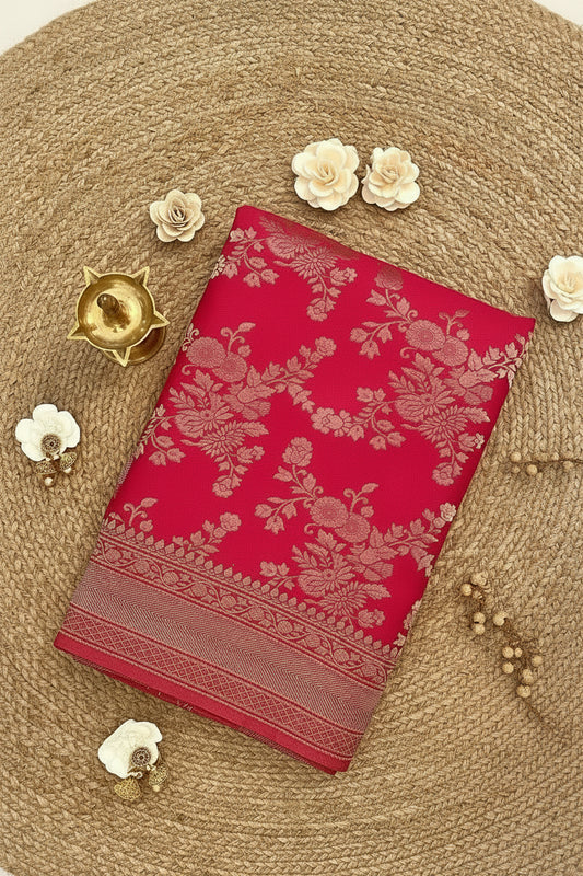 Pink  Banarasi Jaal Georgette Saree