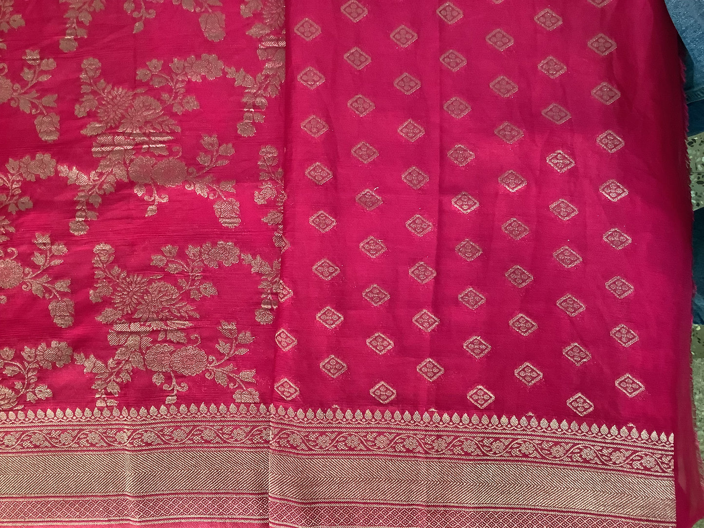 Pink  Banarasi Jaal Georgette Saree
