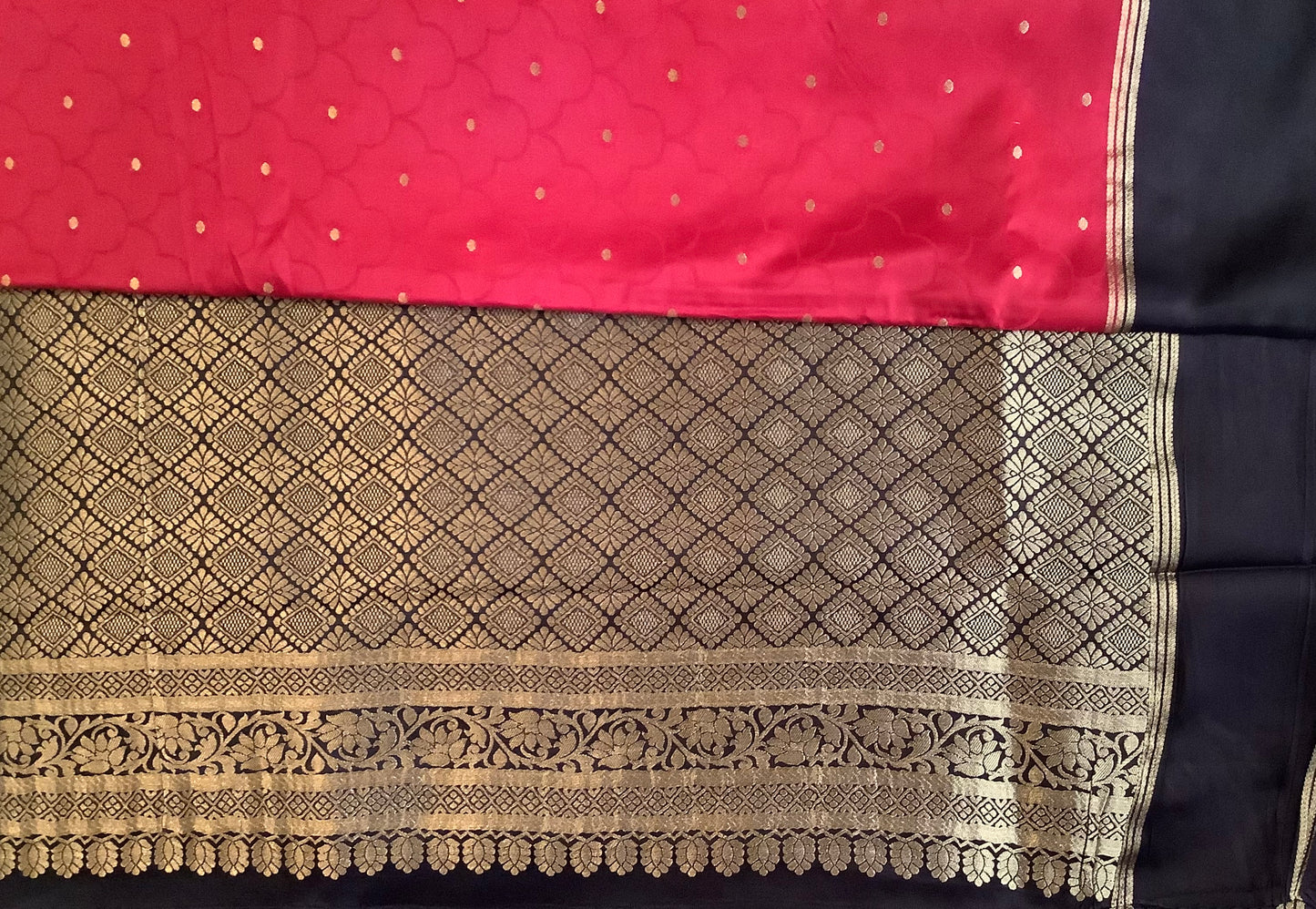 Red Bentex Border Semi Silk Saree