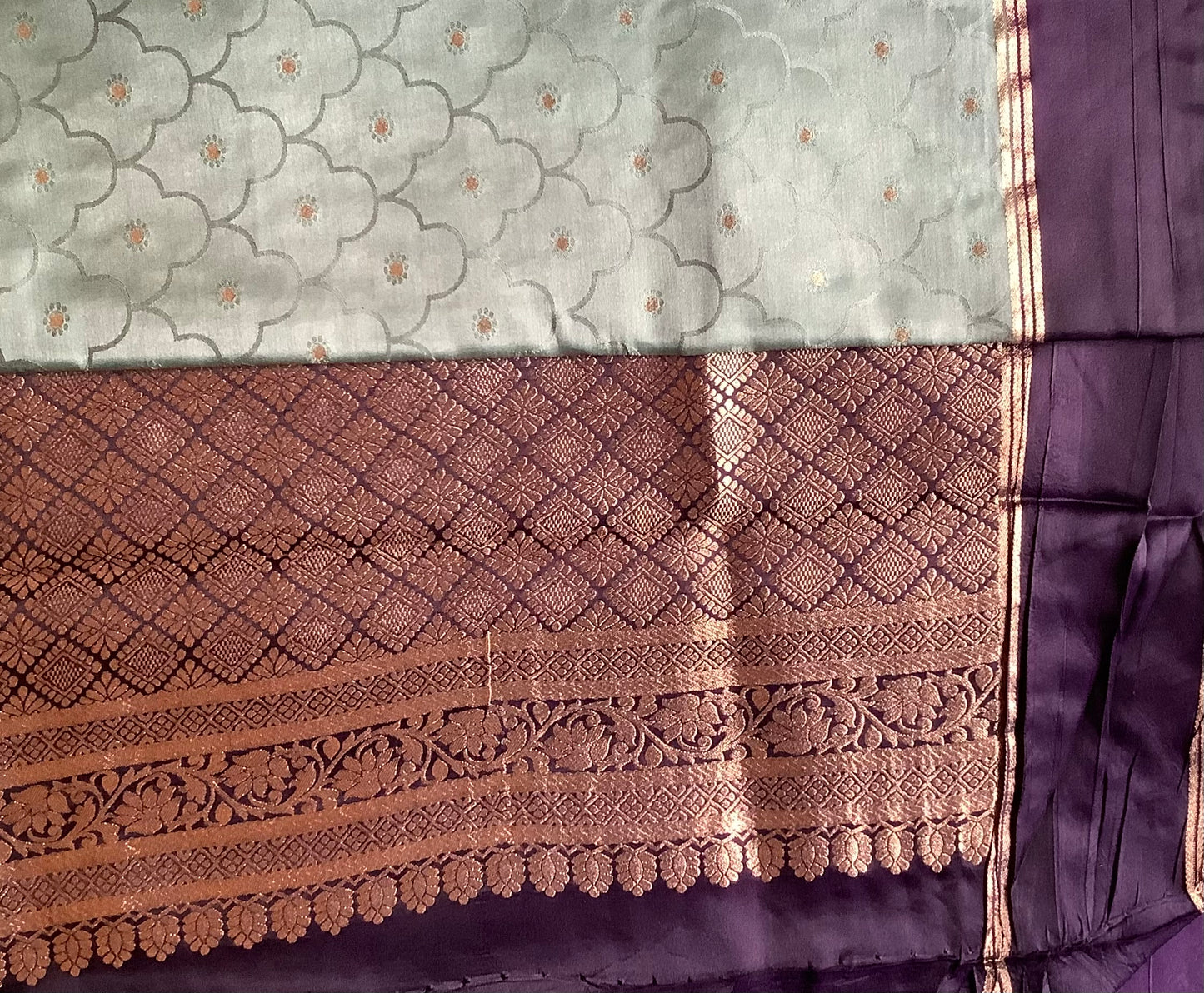 Green Bentex Border Semi Silk Saree