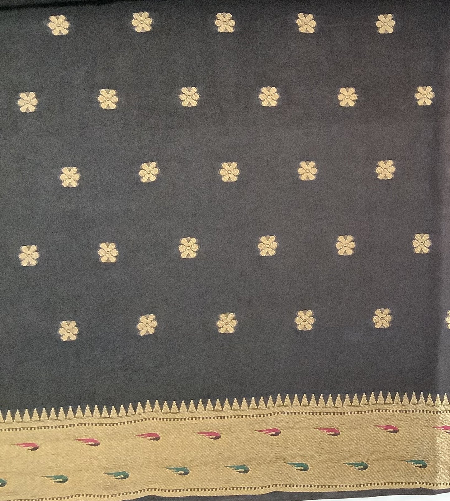 Black Paithani Viscose Silk Saree