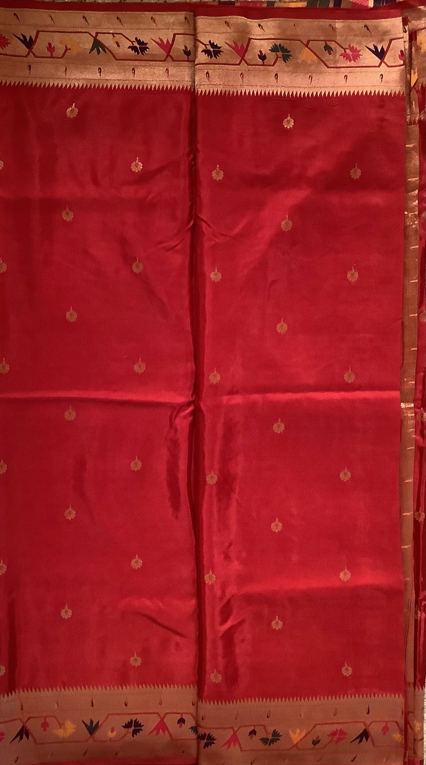 Red Paithani Viscose Silk Saree
