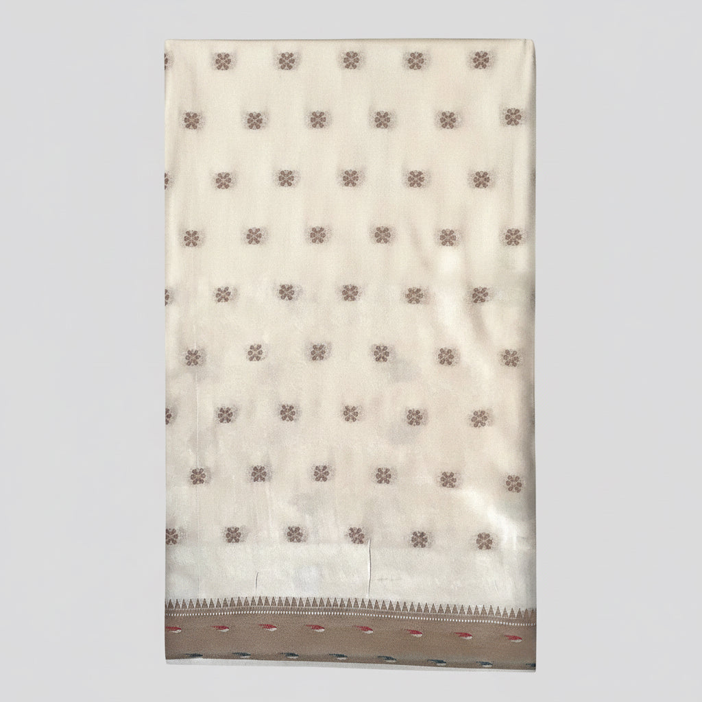 Off White Paithani Viscose Silk Saree