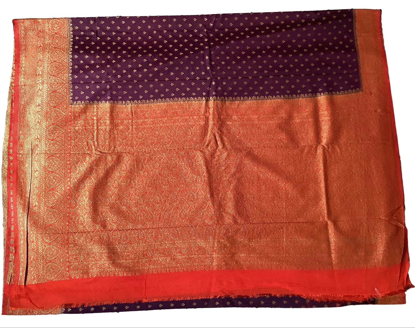 Berry Semi Banarasi Georgette Saree