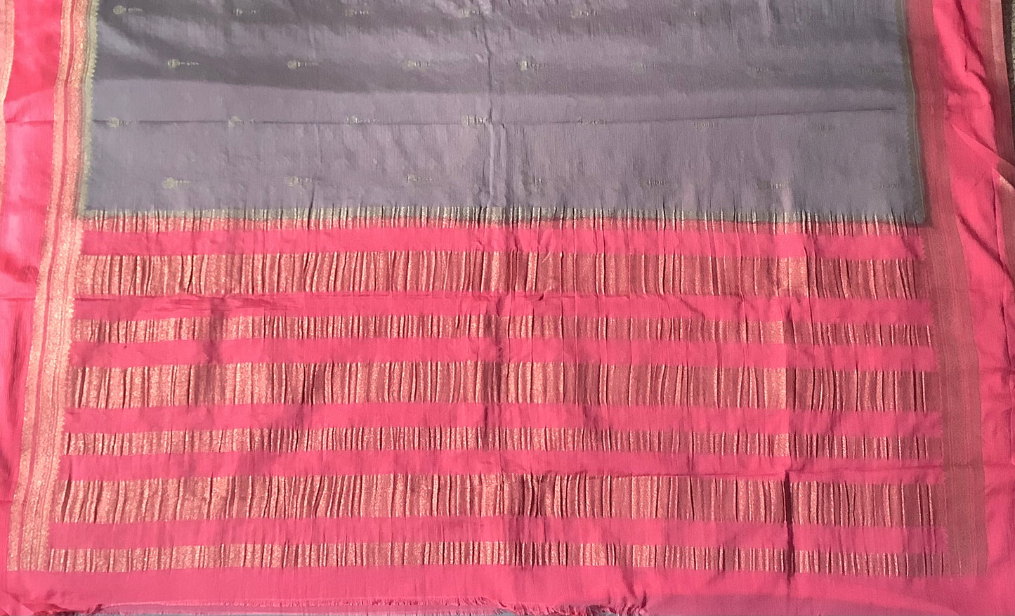 Ash Grey Banarasi Georgette Saree