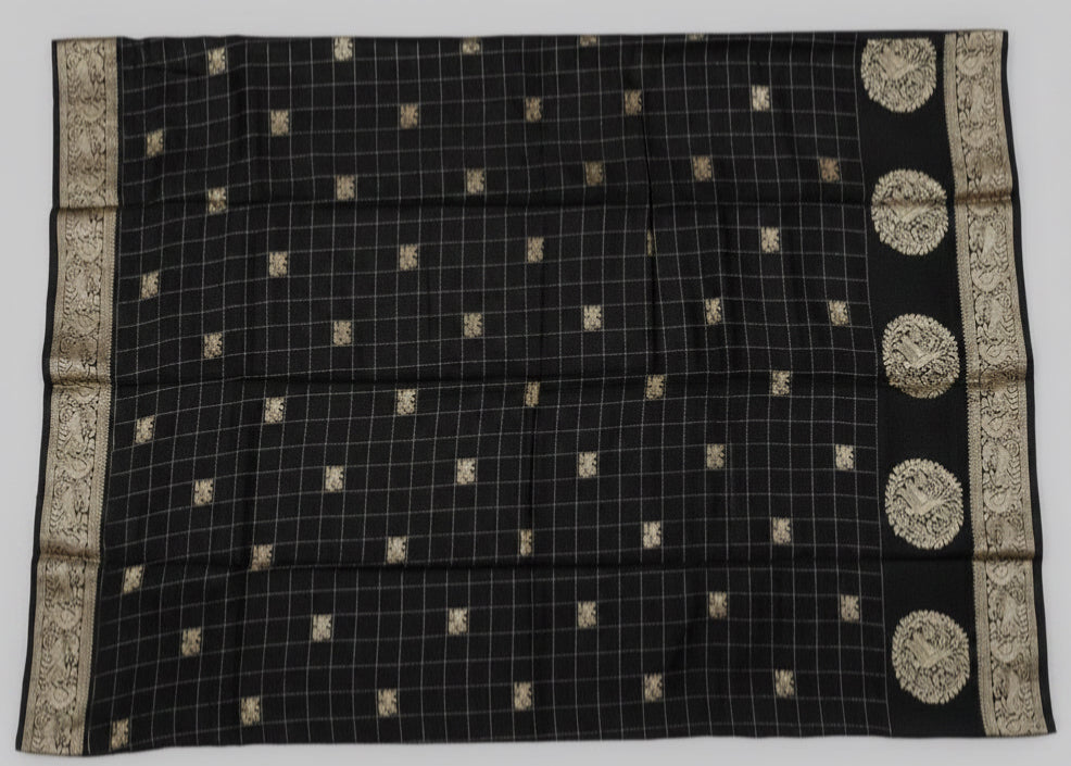 Black Semi Silk Saree