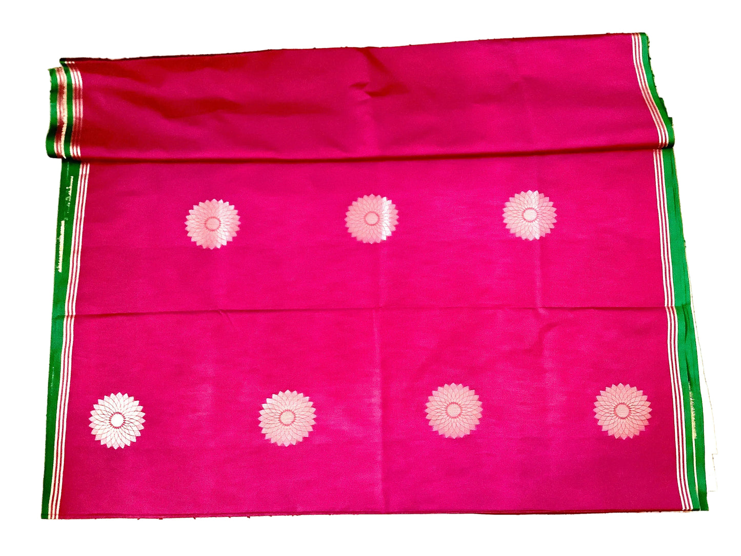 Rani Pink Semi Tussar Silk Saree