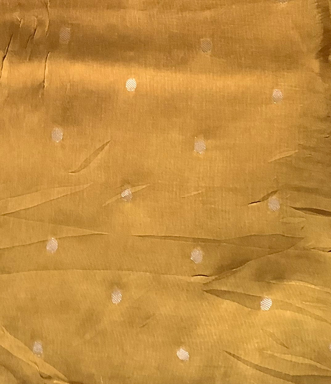 Yellow Banarasi Crepe Saree