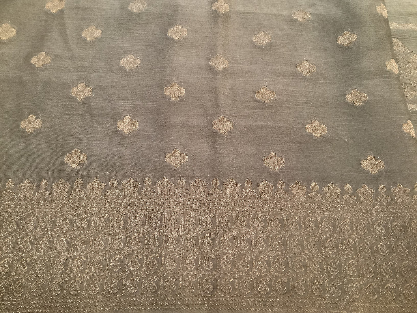 Beige Banarasi Georgette Saree