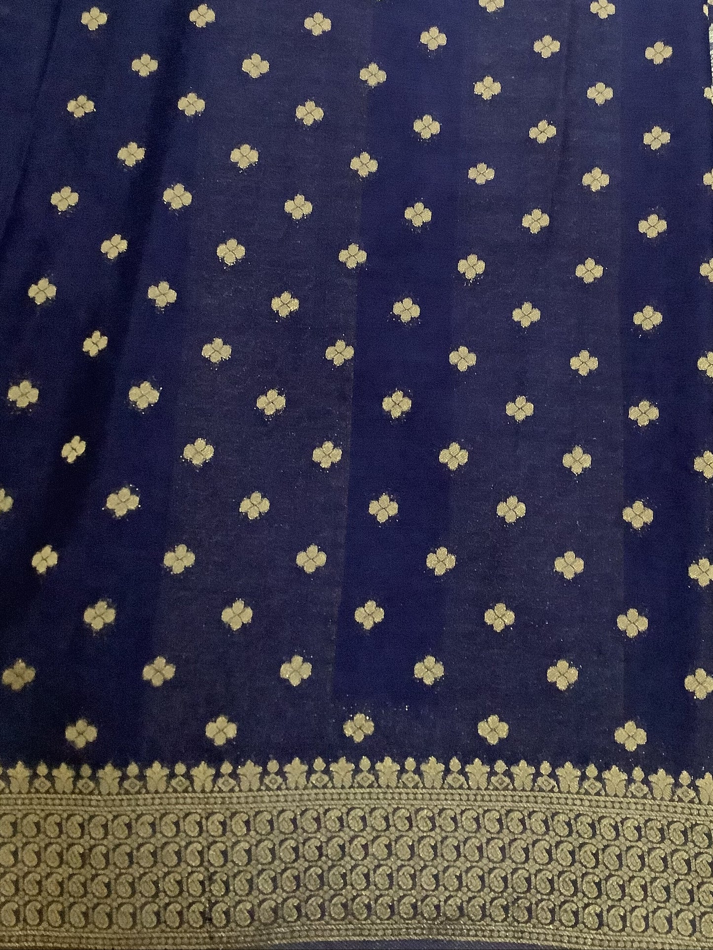 Royal Blue Banarasi Georgette Saree