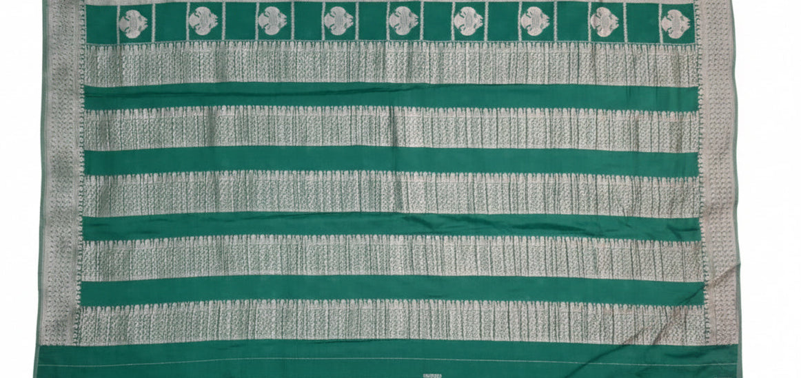 Green Banarasi Georgette Saree