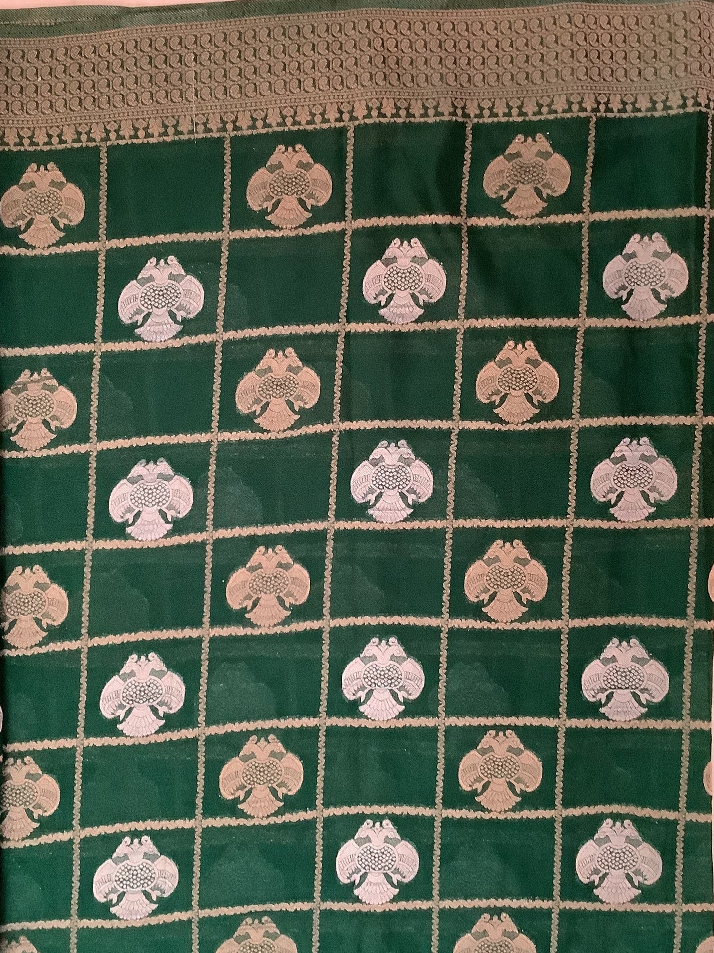Green Banarasi Georgette Saree