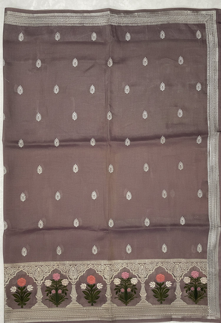 Lavender Tissue Organza Saree