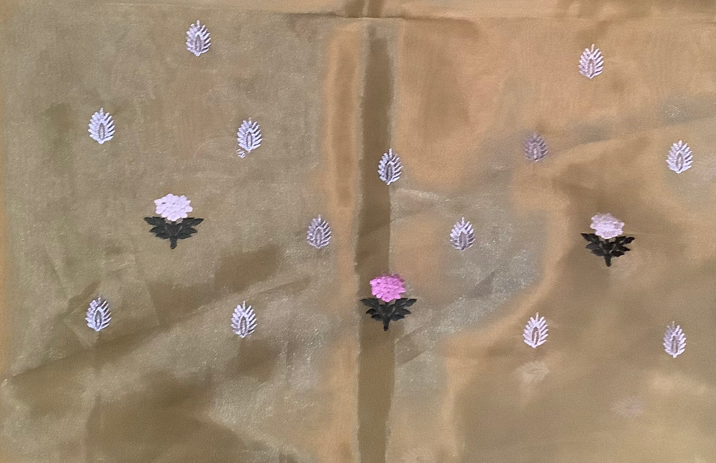 Champagne Gold Tissue Organza Saree