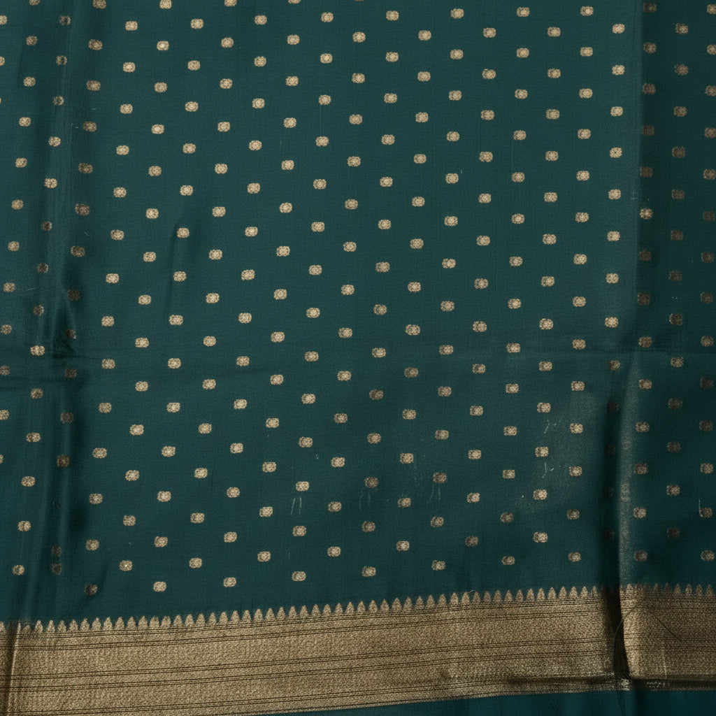 Berg Green Georgette Paithani Saree