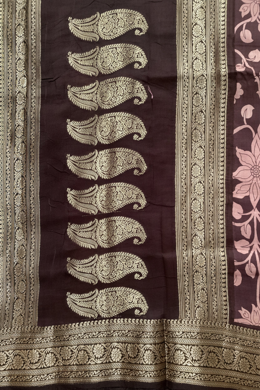 Kalamkari Zari Border Saree