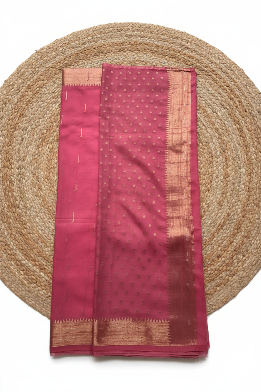 Pink Georgette Paithani Saree